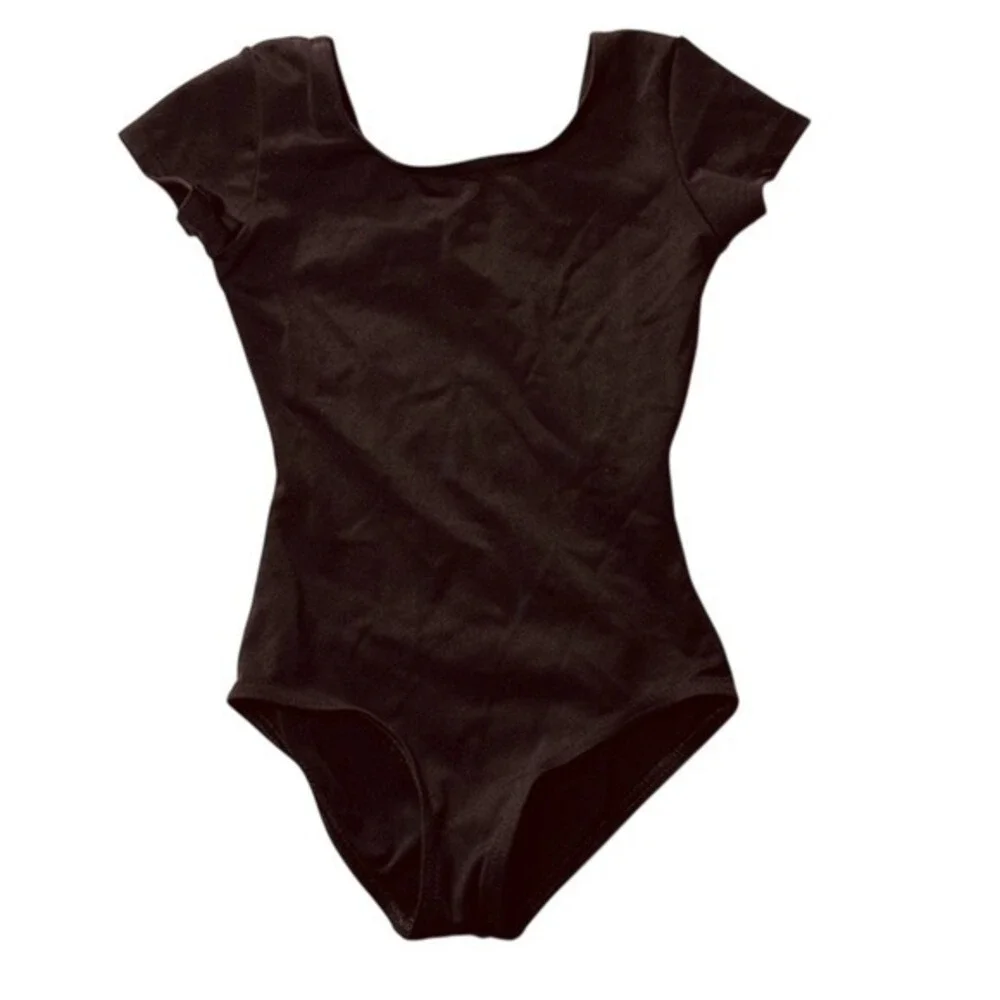 Capezio ballet leotard child size ic black‎ short sleeve